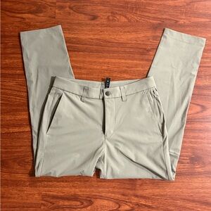 Lululemon ABC Commission Pant Men’s Olive Khaki (Artifact) Warpstreme Slim Fit